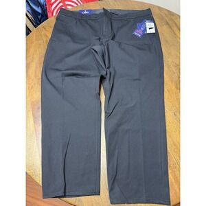 Chaps Pants Womens 24W Black Mid Rise Slimming Fit Shape Sculpt Straight Leg NEW